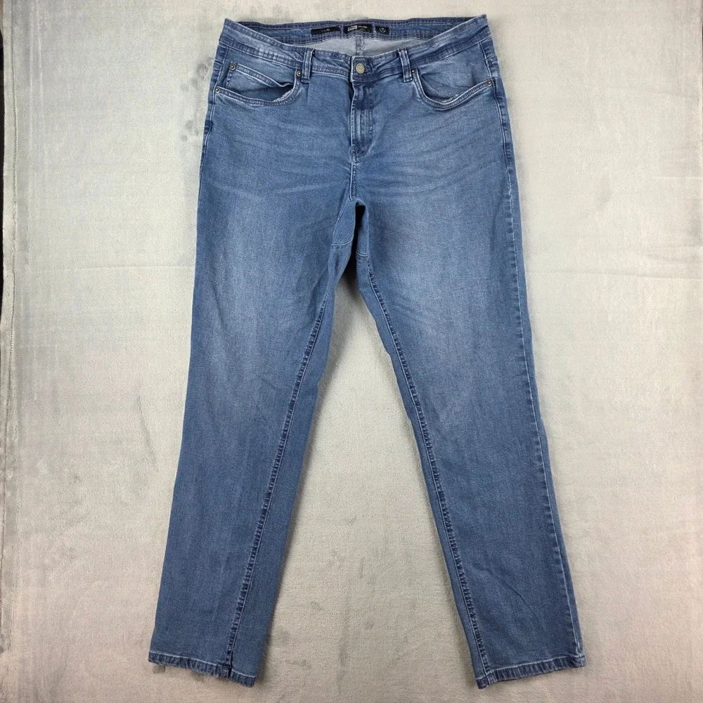 Barbell Apparel Mens Slim Fit Jean 36x34 Medium Wash Blue Stretch Denim Athletic